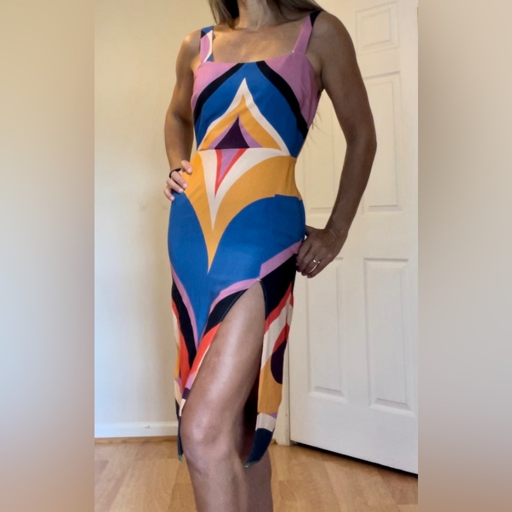 Farm Rio A line dress new with tags. Fun colors and flattering shape!